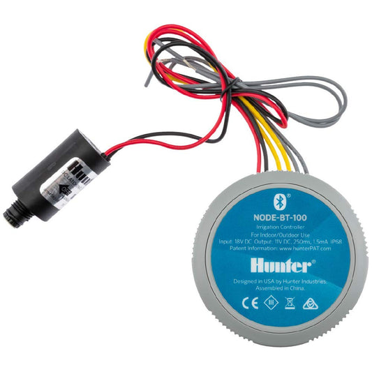 Hunter NODE-BT-100 Battery Sprinkler Timer, 1-Zone Controller with Solenoid
