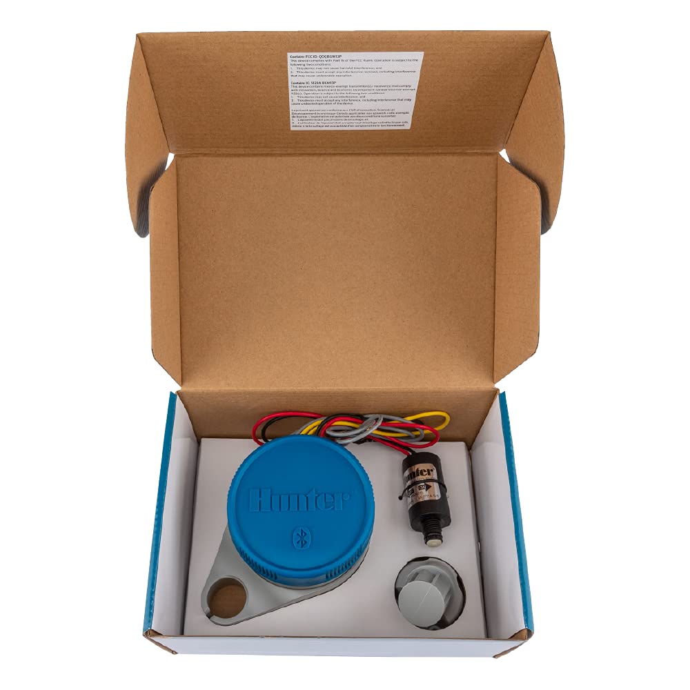 Hunter NODE-BT-100 Battery Sprinkler Timer, 1-Zone Controller with Solenoid