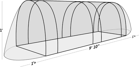 50-5060 Haxnicks Easy Fleece Tunnel Garden Cloche, Cover and Protect Plants from Harsh Weather, Animals, and Pests, Fleece Dome for Your Garden