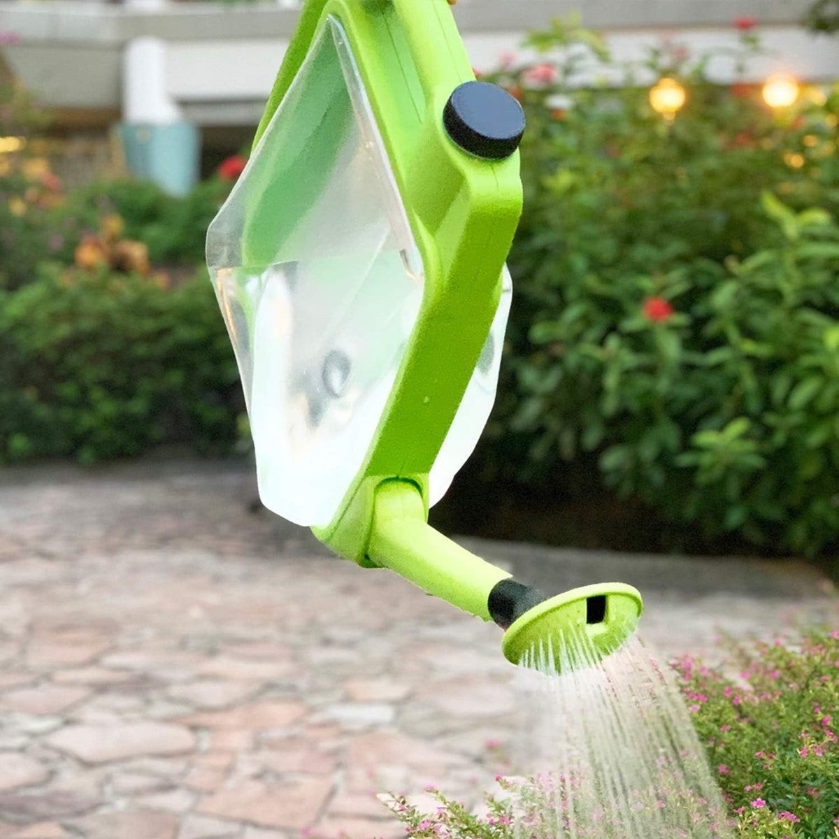 1408 Foldable Clear Plastic Watering Can,1.5 Gal with Rotating Nozzle, Long Stem Spout, Compact Ergonomic Design with Sprinkler & Pouring System Ideal for Indoor/Outdoor Gardening - Lavender