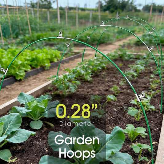 Garden Hoops for Raised Beds, Greenhouse Hoops for Row Cover, 24 PCS