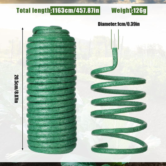 76 ft Soft Plants Ties Flexible Foam Garden Ties 1cm Garden Twist Wire Reusable Cut to Size for Climbing Plants Vines Tomatoes Home Office Tying Veggies Flower Supplies Craft, Green