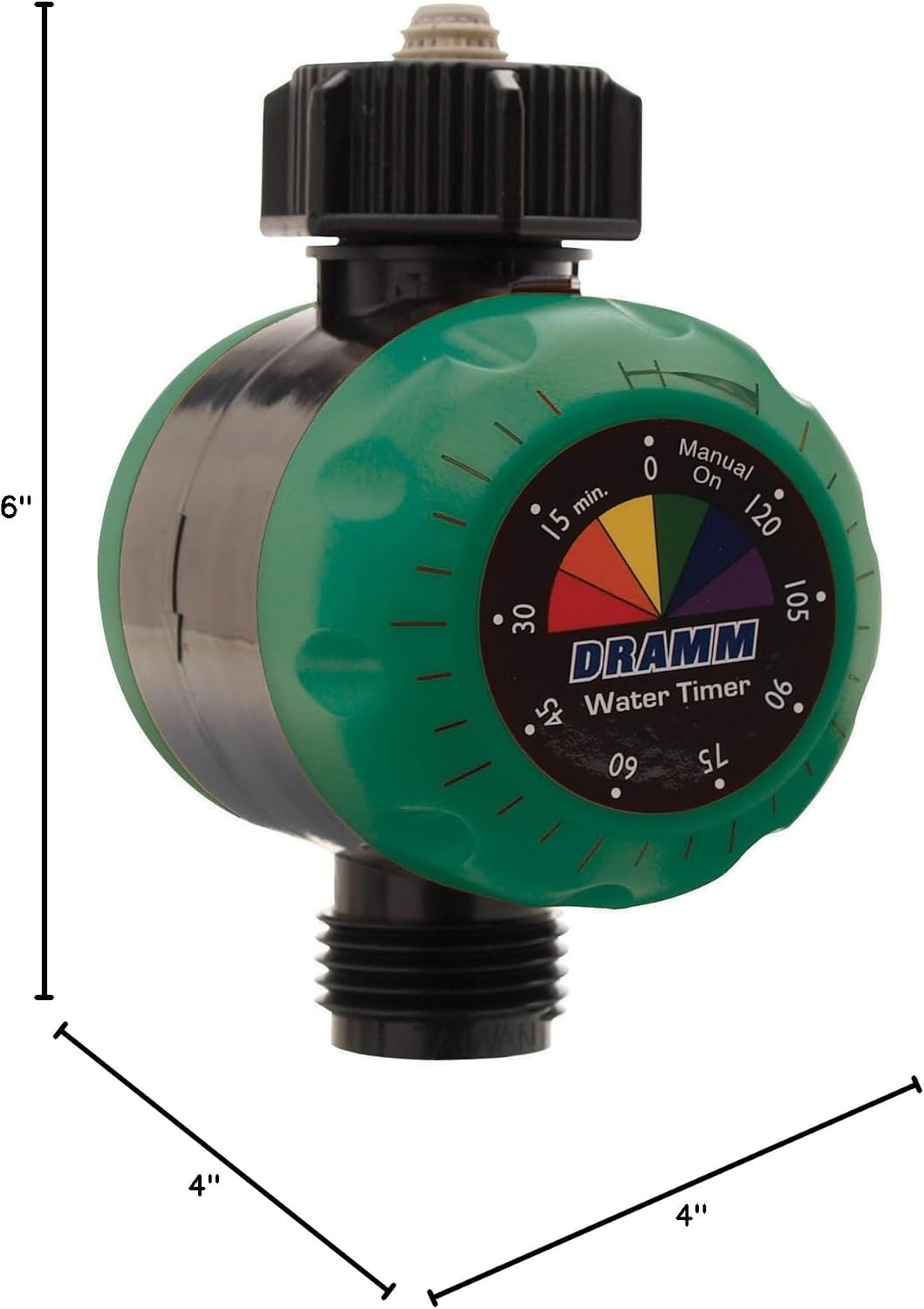 ColorStorm Premium Water Hose Timer, Mechanical, Turns Water Off Automatically, Up to 120 Minutes of Run Time, Compact for Lawn, Drip, Soaker Hose and Garden, Green