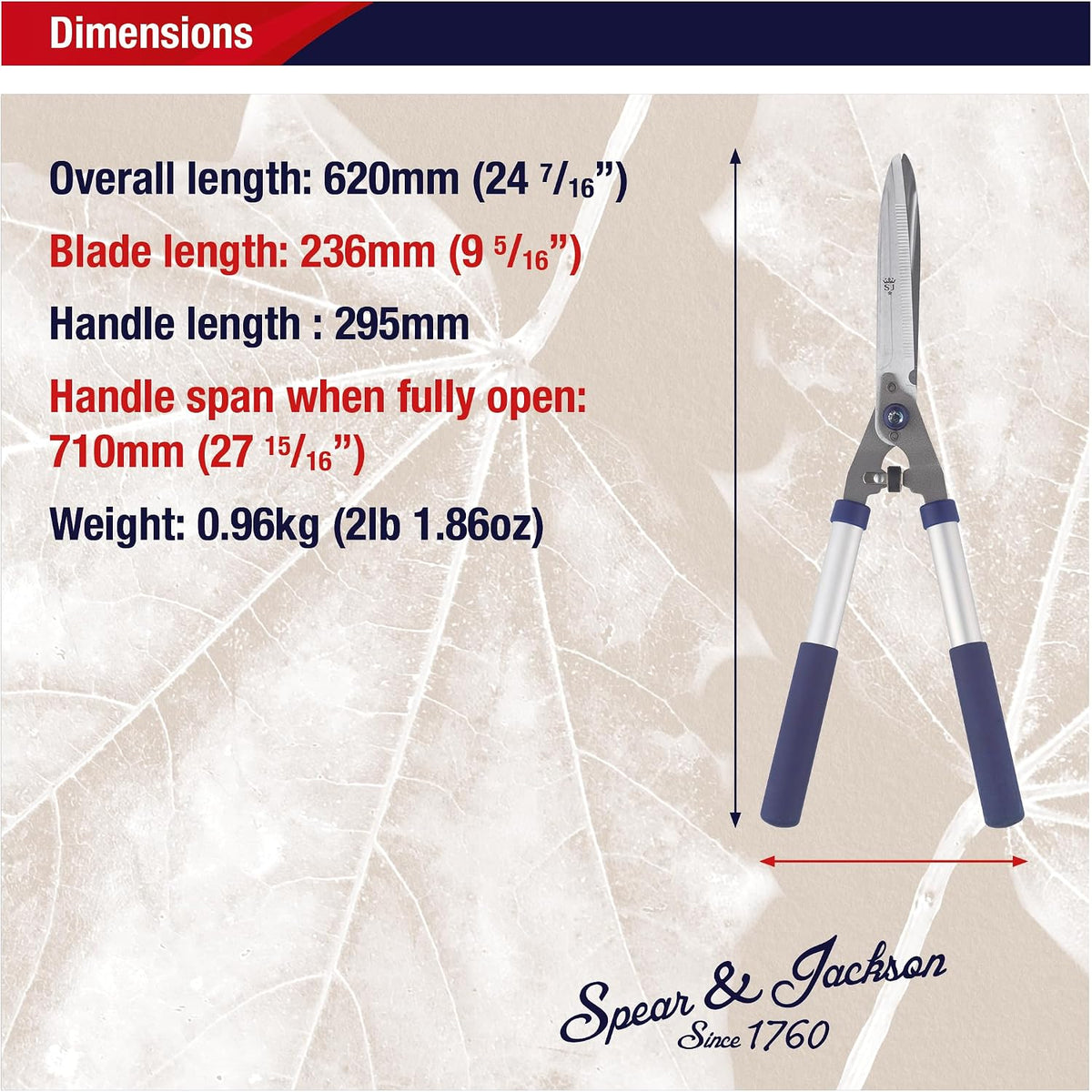 Razorsharp Notched Hedge Shears, Professional Garden Tool for Precision Trimming and Shaping, Quality Carbon Steel Blades