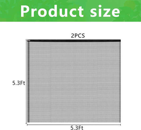 2 Pcs Black Large Fruit Tree Netting with Zipper and Drawstring, 5.3 x 5.3 Ft Breathable Mesh Garden Bird Netting Plant Cover, Insect Bird Barrier Net Mesh for Protect Plants from Squirrel Bugs