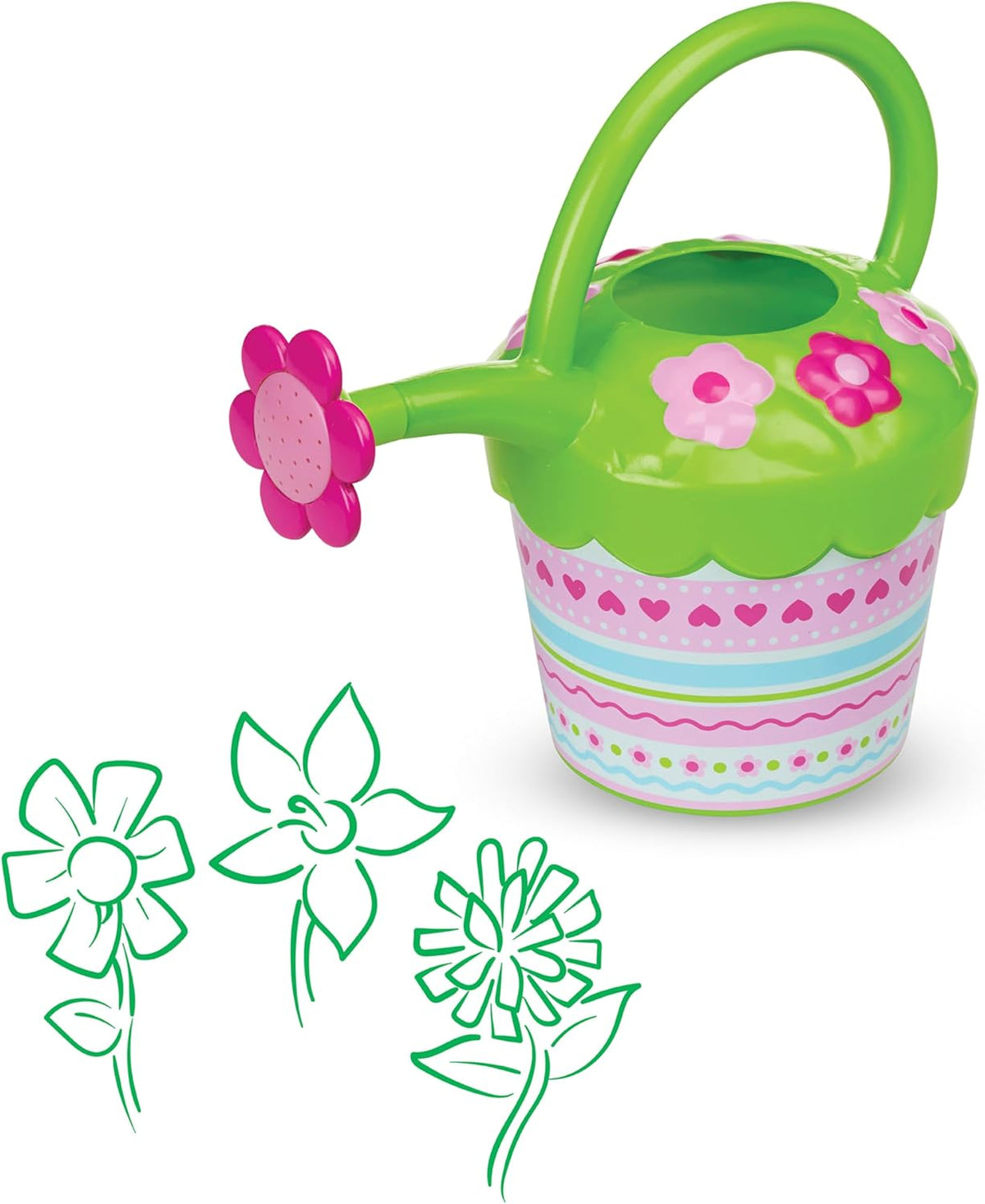 Melissa & Doug Sunny Patch Pretty Petals Flower Watering Can - Pretend Play Toy