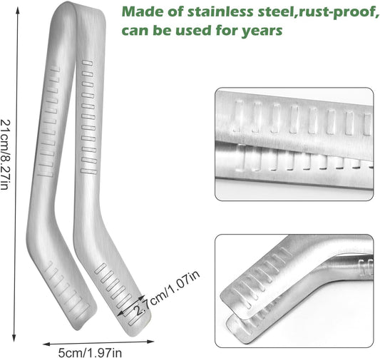 1PCS Seedling Transplant Tongs Stainless Steel Seedling Starters Remove Tongs Seedling Transplanting Tool Seedling Easy Transplanter with Anti-Slip Grasp Tips to Reduce Damage to Roots