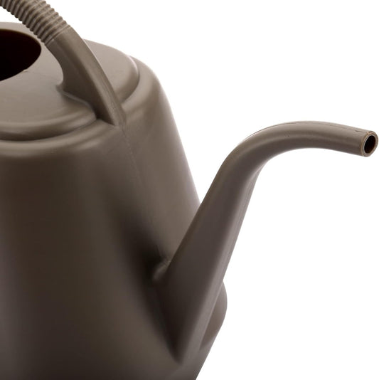 1-Gallon Plastic Watering Can with Comfortable Handle, Garden Watering Cans Long Spout for Indoor Outdoor Watering Plants, Gray