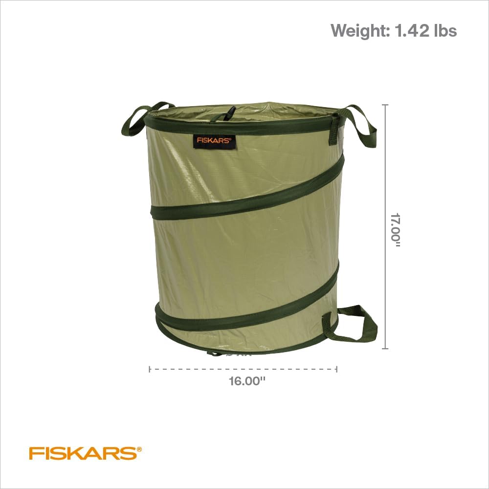 Kangaroo Collapsible Garden Bag for Yard Waste, 10 Gallon Reusable Container for Lawn Care and Gardening
