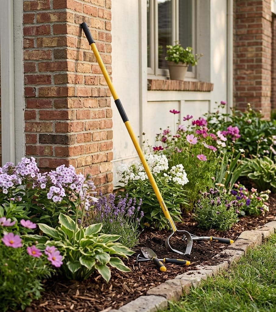 Xtreme Weeder Garden Scuffle Hoe Cultivator, 54-Inch Fiberglass Handle with Grips for Weeding, Cultivating, and Soil Prep