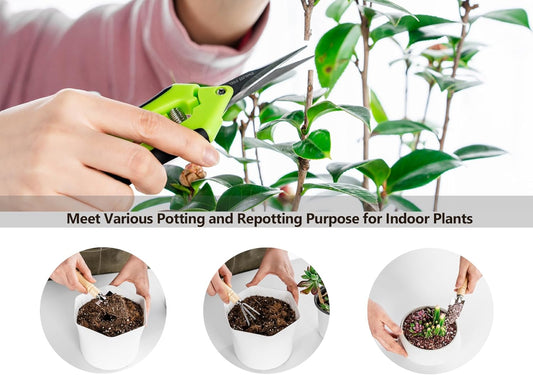 Plant Repotting Mat, 5Pcs Succulent Tools Mini Garden Small Gardening Tools Indoor, Pruning Shear Gardening Scissor, Hand kit for Bonsai, Cactus, Fairy, Houseplant Transplanting, Seedling