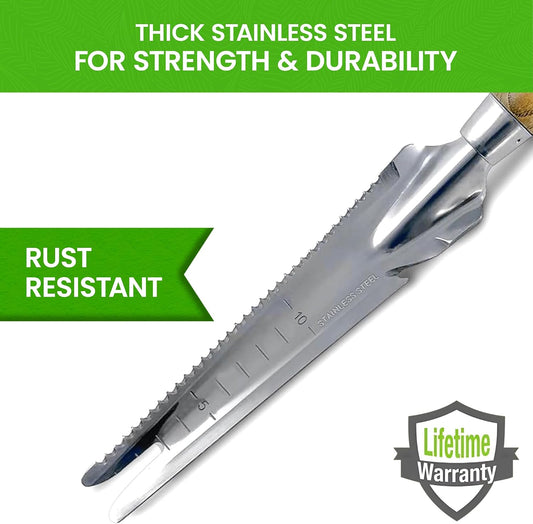 Hand Weeder Trowel with Ergonomic Handle – Stainless Steel Weeding & Digging Knife – Rust Resistant - Perfect for Weeding, Transplanting, Digging, Pruning, Cutting