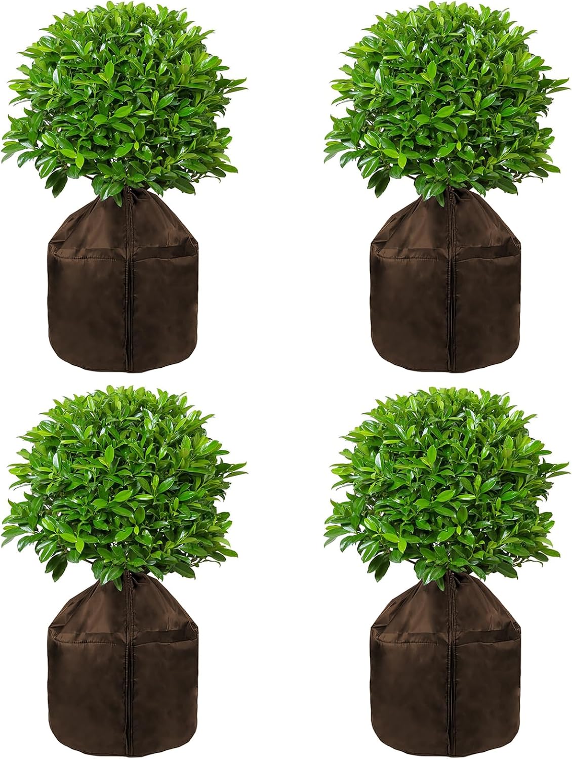 Winter Plant Pot Covers Freeze Protection, 25.6'' x 27.5'' Reusable Garden Plant Protector for Small Trees and Shrubs (1 PC Black)