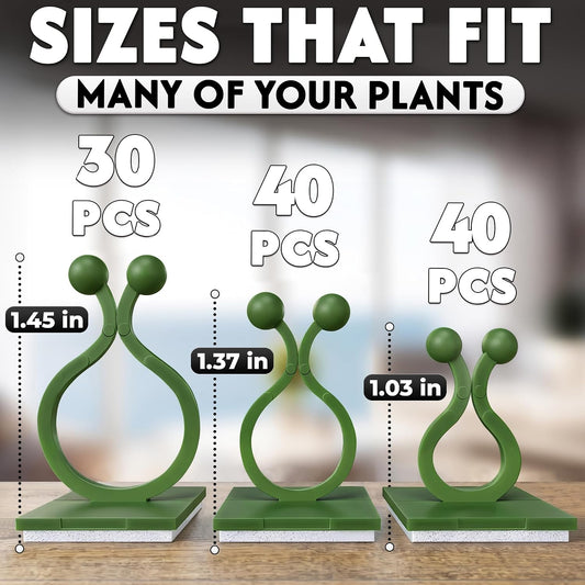 110 Pcs Self-Adhesive Climbing Plant Wall Clips for Vines (Green)