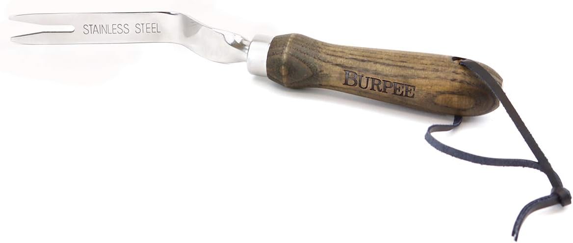 15" Stainless Steel Soil Scoop | Durable Long Lasting Garden Tool | Leather Wrist Strap 5" Handle, Oak