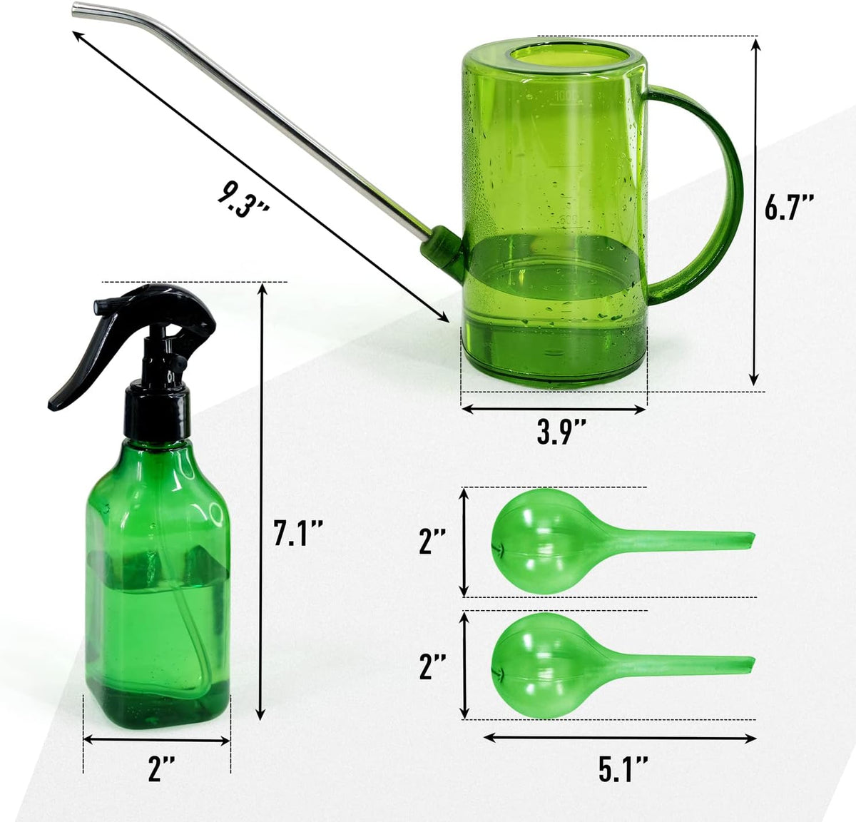 1L Long Spout Garden Watering Can with Precision Indoor Plant Watering Device
