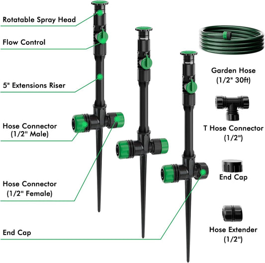 Above Ground Sprinkler System,Irrigation Sprinklers for Yard,Green
