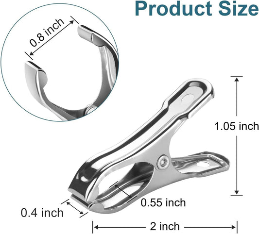 36 Pcs Garden Clips, Greenhouse Clamps, Stainless Steel Greenhouse Clips for Netting, Heavy Duty Row Cover Clips with a Strong Grip for Shade Cloth or Plant Cover on Gardening Hoops
