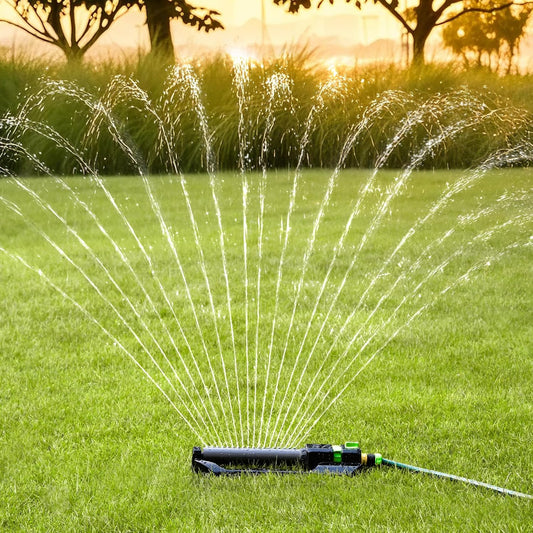 2 Pack Oscillating Sprinkler with Metal Base, Sprinklers for Yard