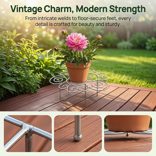 Metal Plant Support Ring for Garden, Peony Cages and Supports for Outdoor Plants, Heavy Duty Grow Through Flower Support Hoops for Peonies Dahlias Tomatoes Hydrangeas (L)