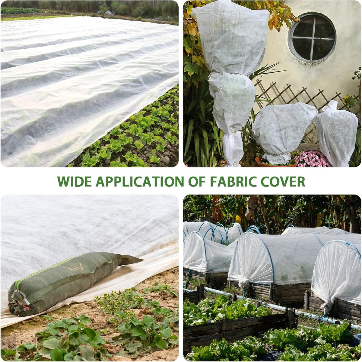 Plant Covers Bird Insect Protection,10FT x 16FT Greenhouse Cover and Garden Netting for Plants, Vegetables,Fleece Floating Row Cover for Cold Winter Weather,Garden Frost Sun Pest Protection