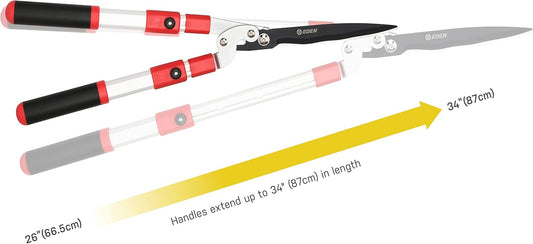 39022 Extendable Hedge Shears with Wavy Blade