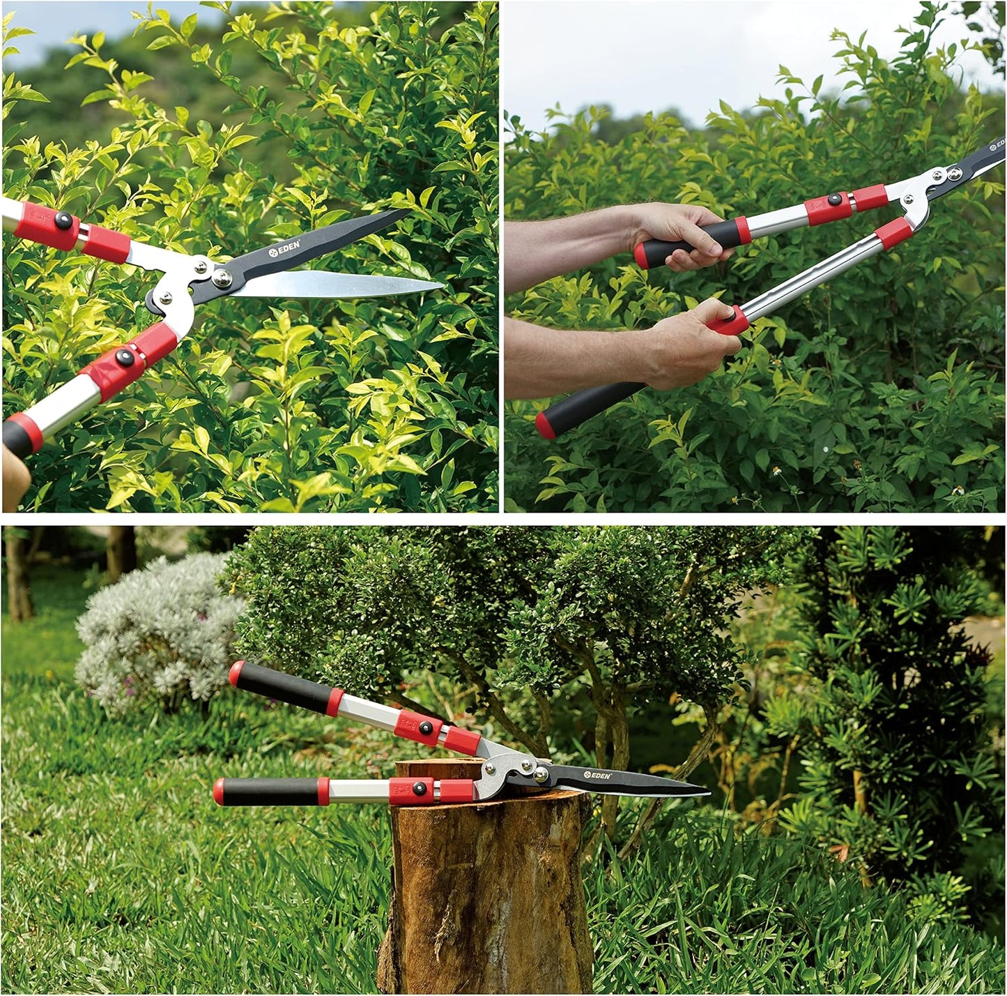 39022 Extendable Hedge Shears with Wavy Blade