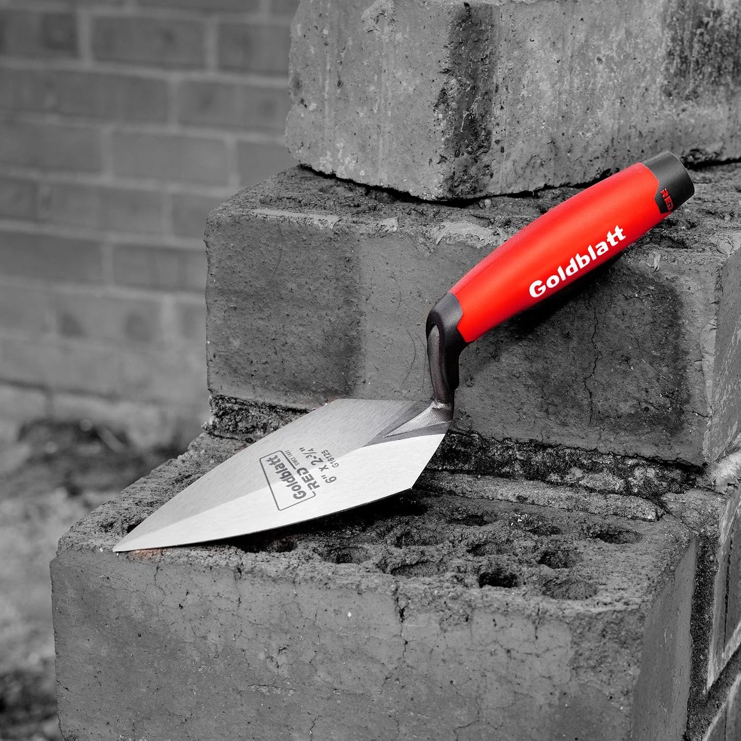 RED Pointing Trowel, 6" x 2-3/4" Upgraded Ground Blade