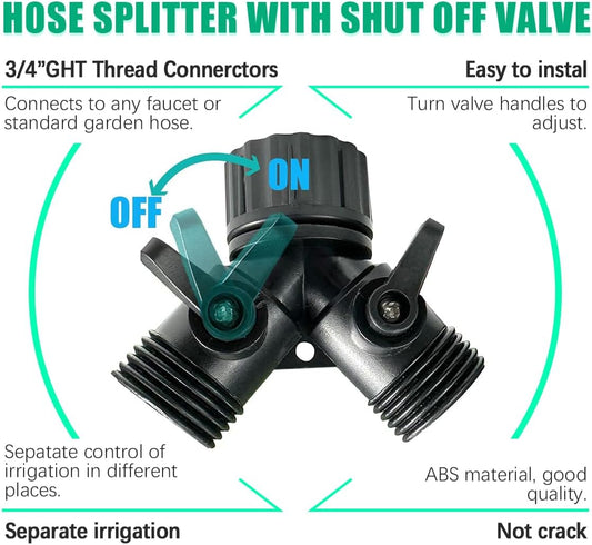 1/2" Soaker Hose and Garden Hose Fittings: Female and Male Connectors, Valves, and Straight Connectors