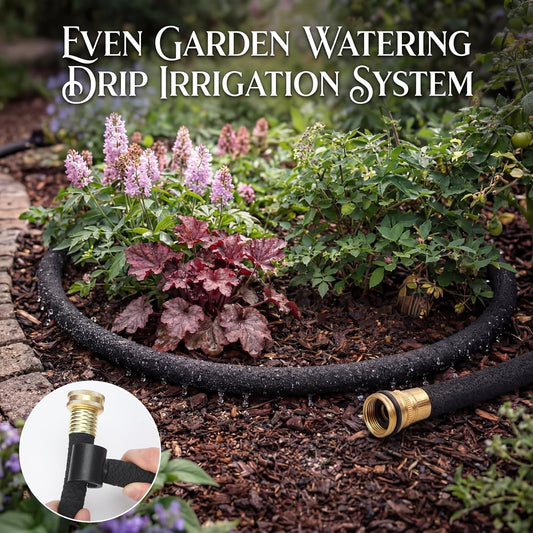 2 Pack Ring Soaker Garden Hose, 5/8" x 10 ft Heavy-duty Drip Hose