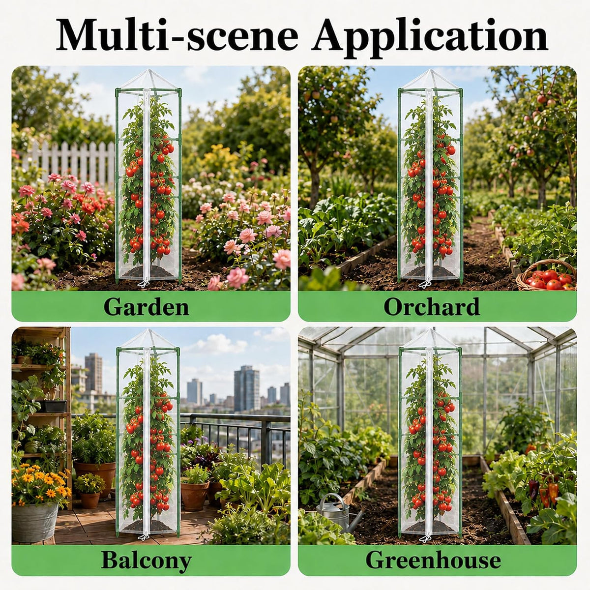 Garden Tomato Plant Cover Netting, Fits 40–55" Tomato Cages