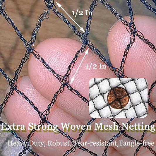 Bird Netting 25x25 Ft, 1/2In Mesh Garden Bird Netting, Fruit Tree Netting