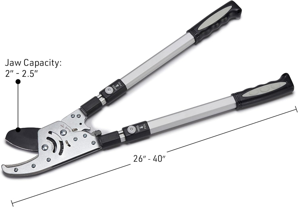 Tree Trimmer Loppers with 26" - 40" Long Handles
