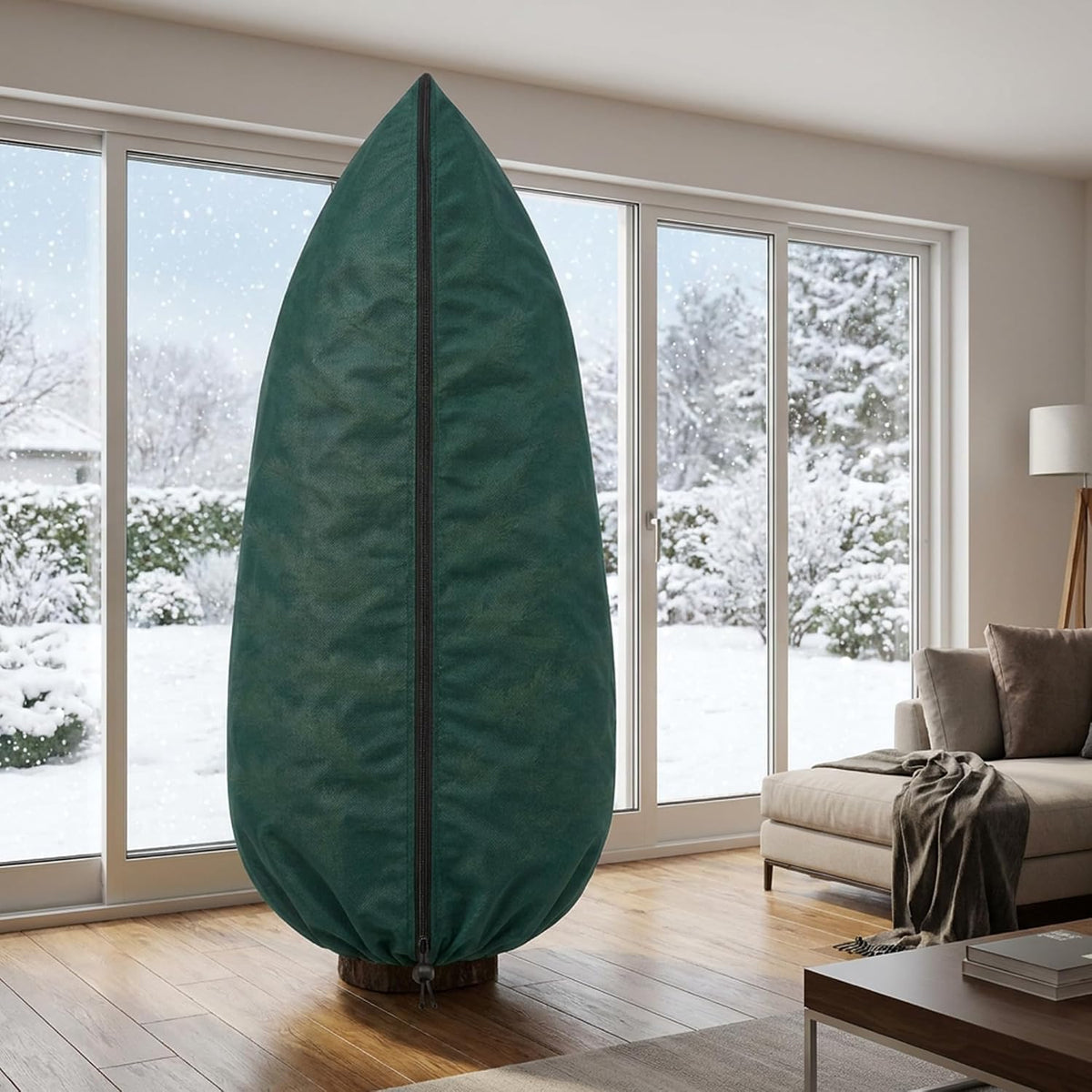 Zip A Tree Plant Cover Freeze Protection, Winter Plant Protector Bag