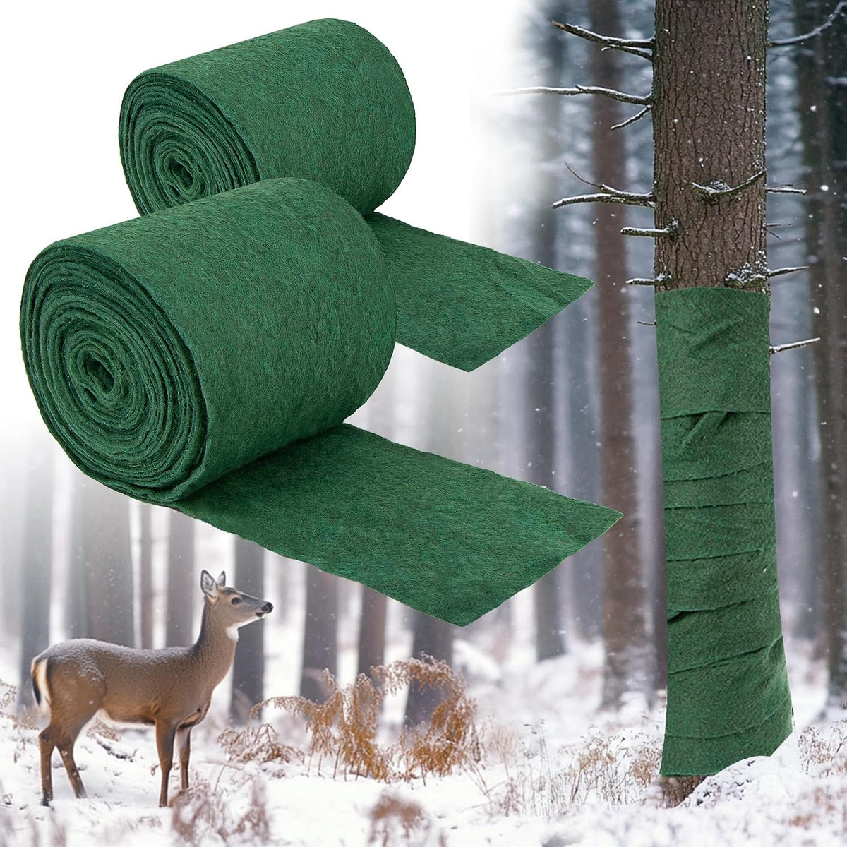 MAQIHAN Plant Covers Freeze Protection, 52.5 FT Breathable Tree Wrap