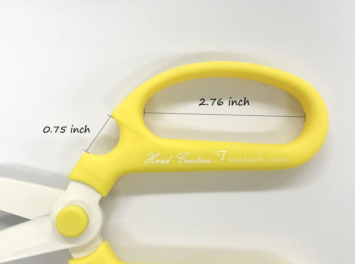 Flower Scissors Hand Creation F-170 (Yellow, 170mm)