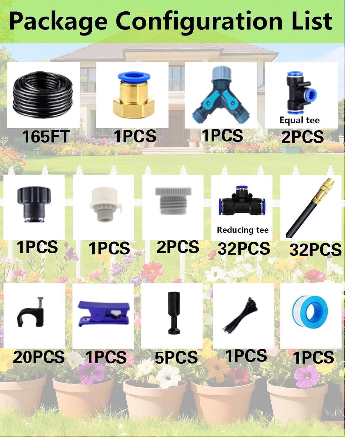 360° Adjustable Drip Irrigation Sprinkler Kit – Garden Watering System