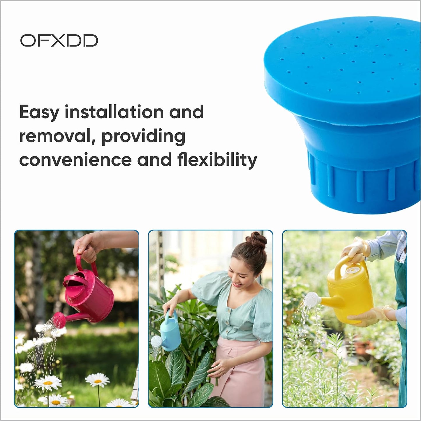Watering Can Nozzle 3 Pcs - Plastic Bottle Top Waterers - Bottle Cap Sprinkler for Vegetables, Plants - Replacement Gardening Watering Nozzle for Bottle