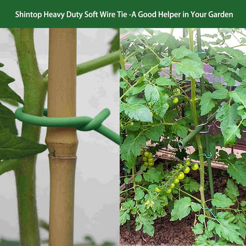 3.5mm Garden Ties, Reusable Plant Twist Tie Black Heavy Duty Soft Plant Wire for Gardening, Home, Office (52.5 Feet)