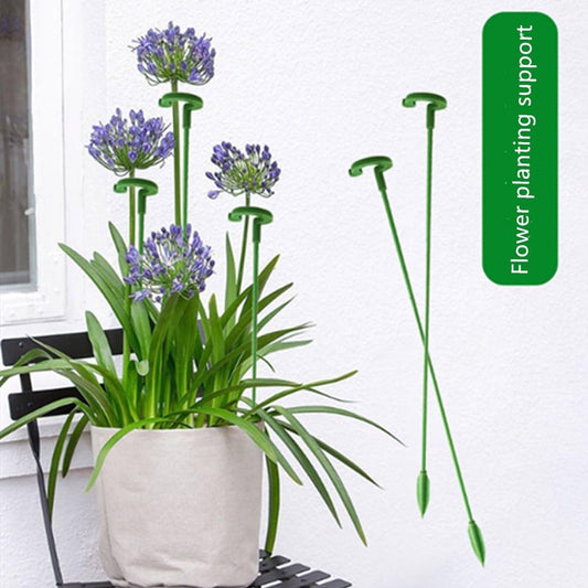 18 Pack Small Plant Support Plant Stakes, Adjustable Garden Single Stem Support Stake, Planter Support Ring for Orchid, Rose, Peony, Peppers and More