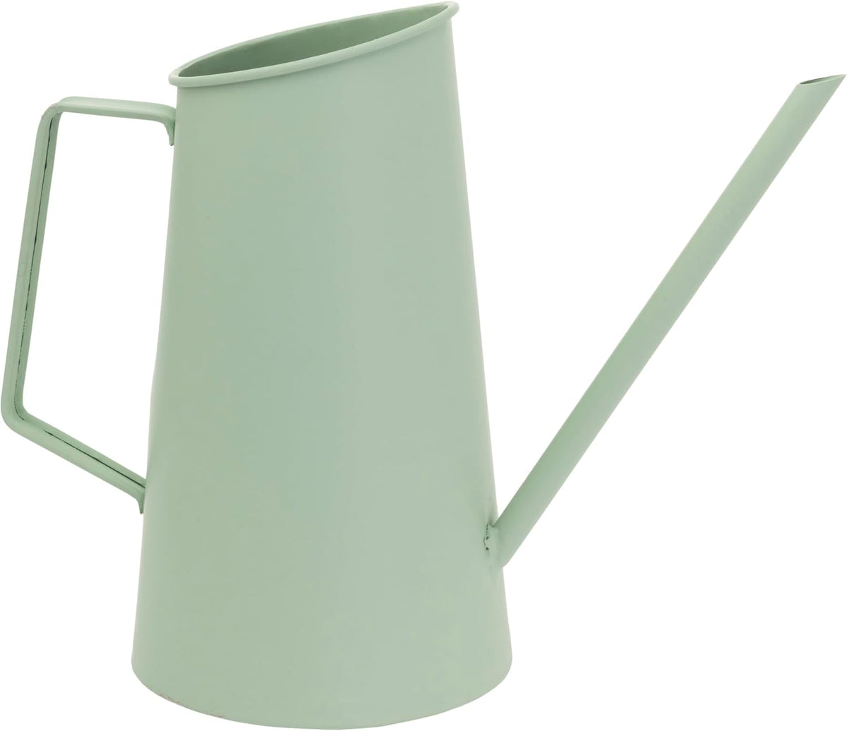 Minimalist Metal Garden Watering Can, 8.25" Tall, Sky Blue