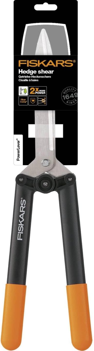 PowerGear X Hedge Shear HSX92, Non-Stick Coating, Steel Blades, Length: 63 cm, Black/Orange, 1023631