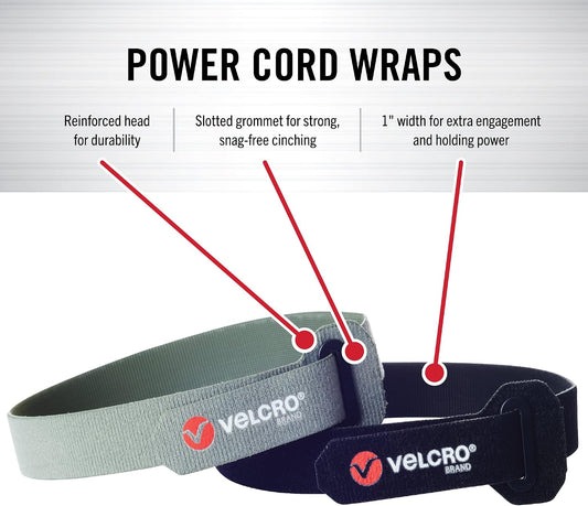 Power Cord Wraps, Slotted Grommet, 24 Inch, 2 Pack