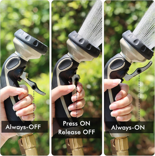 Hose Nozzle with Easy Self-Lock Trigger, Heavy Duty Water Sprayer