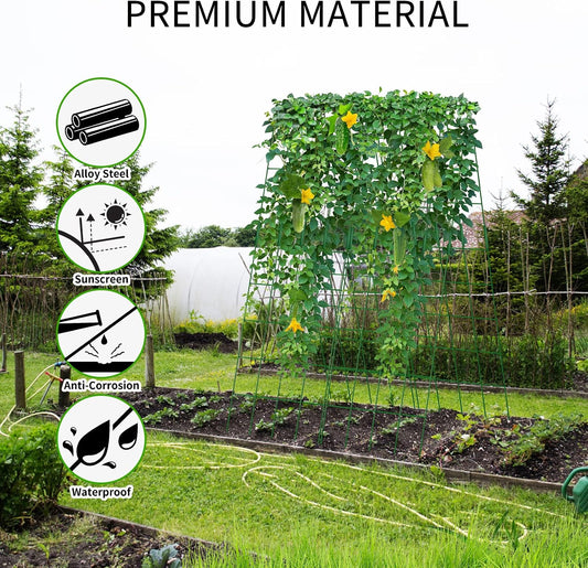 Cucumber Trellis 2 Pack, 59" H Foldable A-Frame Garden Trellis