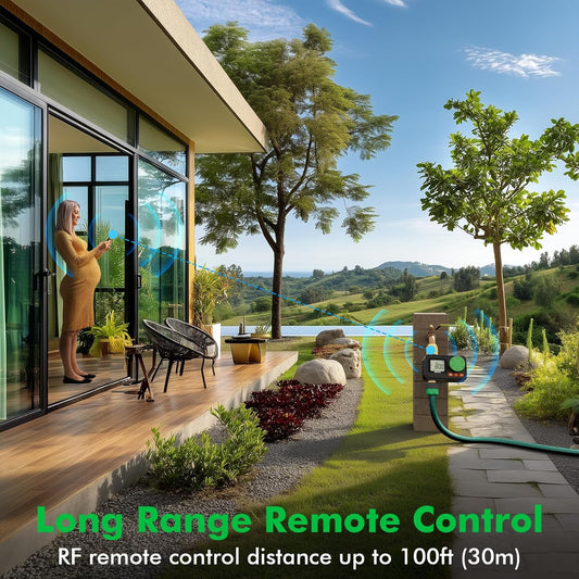 RF Remote Controlled Sprinkler Timer for Garden Hose