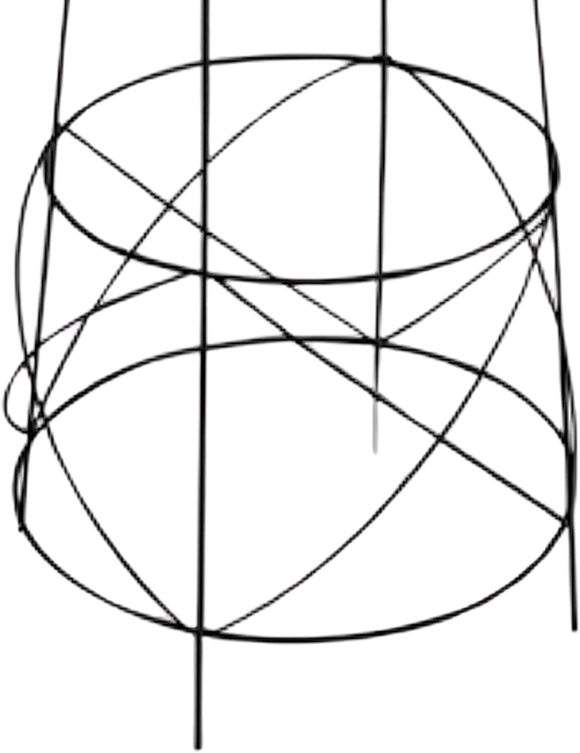 89357 Circular Obelisk with Finial, Black, 36-Inch