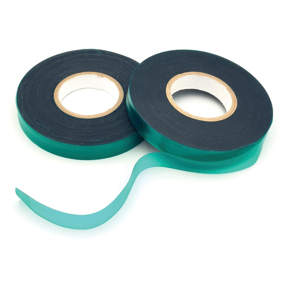 3 Rolls 150 Feet Stretch Tie Tape 0.5 Inch Garden Tie Tape Thick Plant Ribbon Garden Green Vinyl Stake for Indoor Outdoor Patio Plant Use