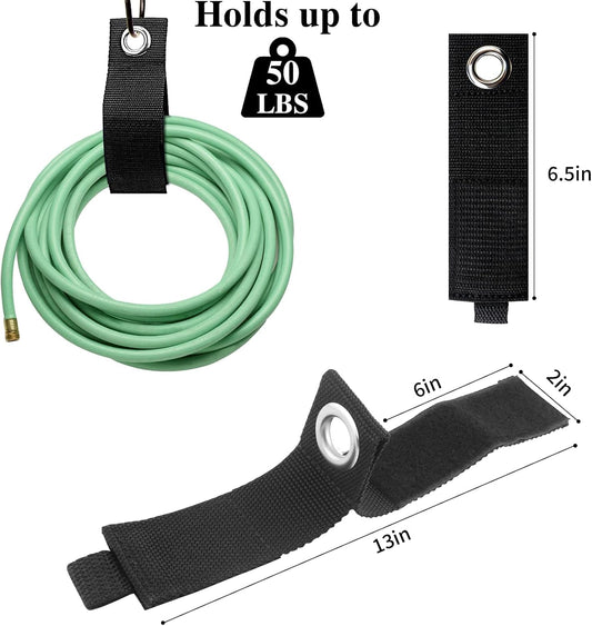 12 Pack Heavy Duty Storage Straps, 13 Inch Extension Cord Holders & Cable Organizer with Rust-Resistant Grommet, Heavy Duty Cable Straps for Garage, Camping, RV, Home Organization