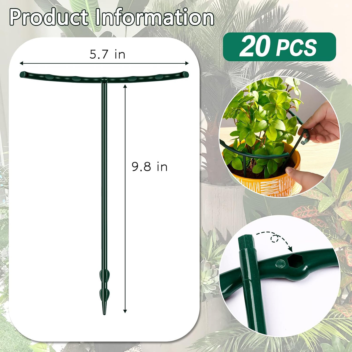 Plant Stakes Small Plant Supports for Indoor Plants Holder Sticks